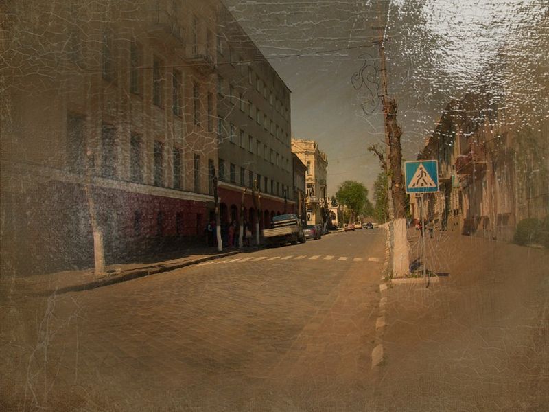 © Andrei  Kolyaskin - On  the  one  of  streets  of  town  Drogobych  of  Lviv  region , Ukraine .