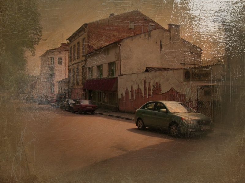 © Andrei  Kolyaskin - On  the  one  of  streets  of  town  Drogobych  of  Lviv  region , Ukraine .