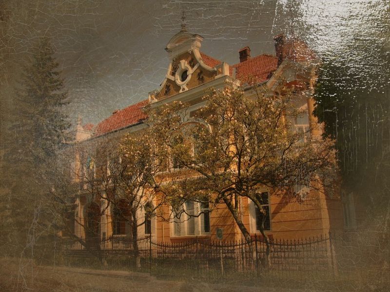 © Andrei  Kolyaskin - Living  house  from  19th  century  in  town  Drogobych  of  Lviv  region , Ukraine .