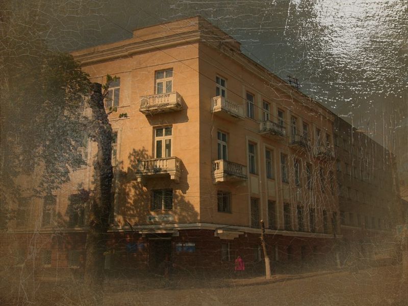 © Andrei  Kolyaskin - Administrative  building  from  first  part   of  20th  century  in  town  Drogobych  of  Lviv  region , Ukraine .