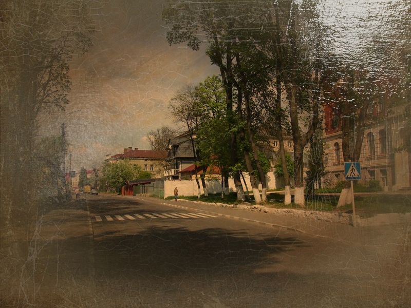 © Andrei  Kolyaskin - On  the  one  of  street  of  town  Drogobych  of  Lviv  region , Ukraine .