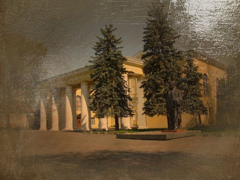 © Andrei  Kolyaskin - Culture  House  from  first  part  of  20th  century  in  town  Drogobych  of  Lviv  region , Ukraine .