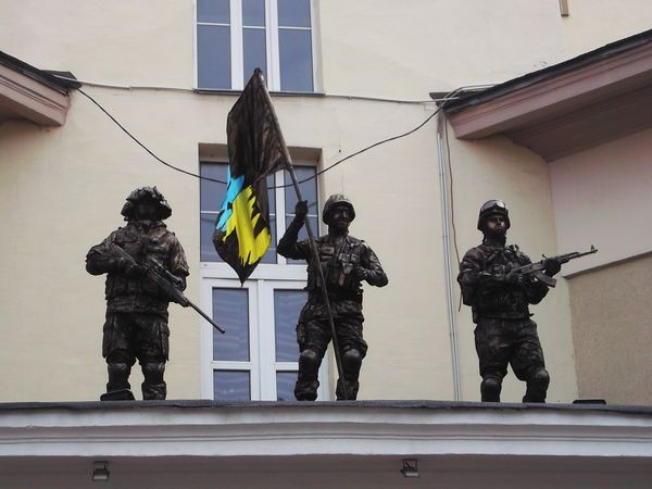 © Andrei  Kolyaskin - Living sculptures on the Independence Day in Ivano - Frankivsk City , Ukraine .