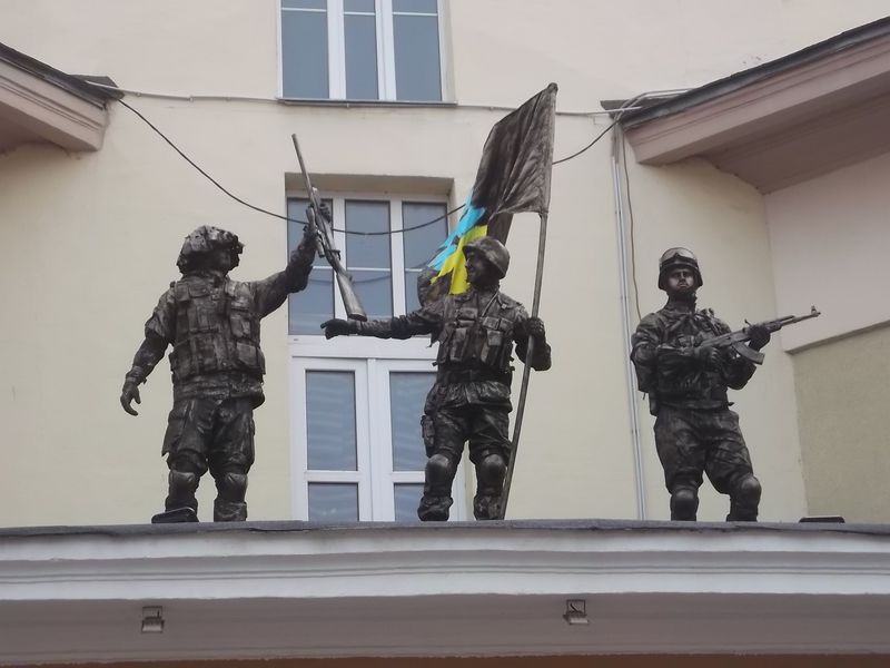 © Andrei  Kolyaskin - Living sculptures on the Independence Day in Ivano - Frankivsk City , Ukraine .