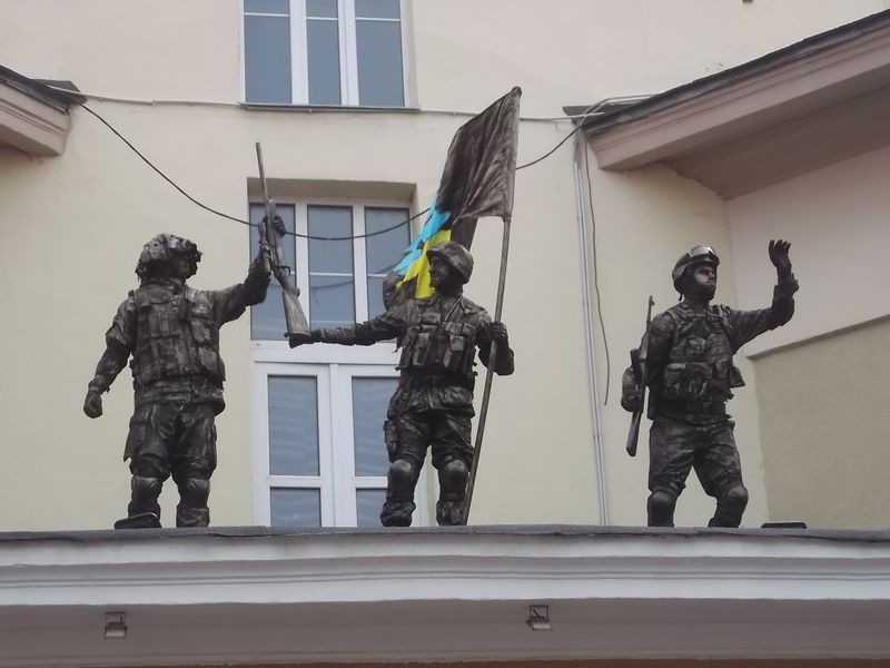 © Andrei  Kolyaskin - Living sculptures on the Independence Day in Ivano - Frankivsk City , Ukraine .