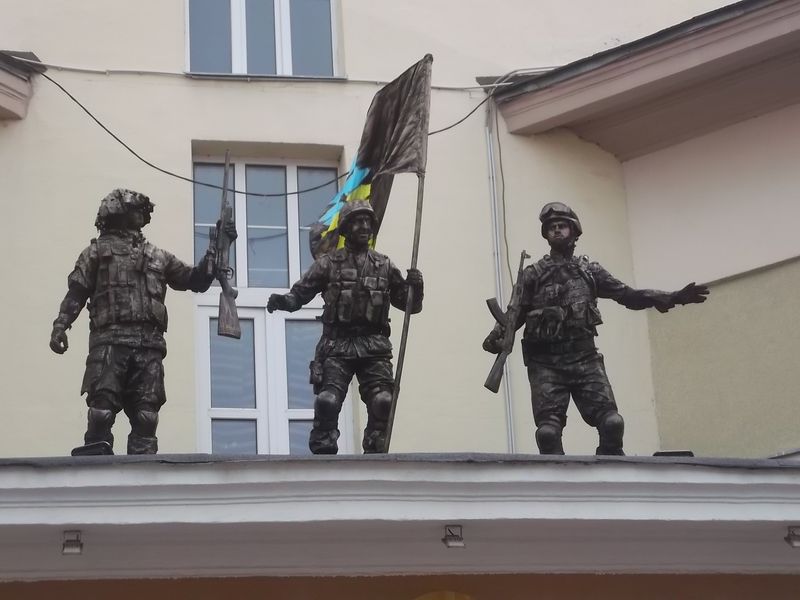 © Andrei  Kolyaskin - Living sculptures on the Independence Day in Ivano - Frankivsk City , Ukraine .