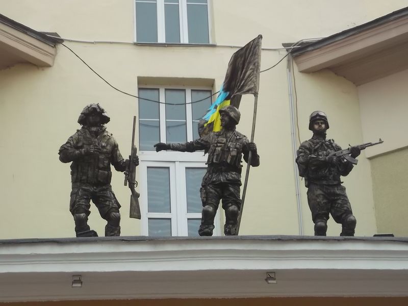 © Andrei  Kolyaskin - Living sculptures on the Independence Day in Ivano - Frankivsk City , Ukraine .