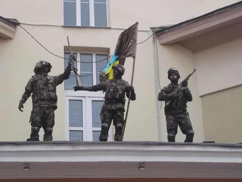 © Andrei  Kolyaskin - Living sculptures on the Independence Day in Ivano - Frankivsk City , Ukraine .
