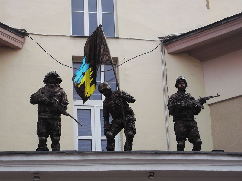 © Andrei  Kolyaskin - Living sculptures on the Independence Day in Ivano - Frankivsk City , Ukraine .