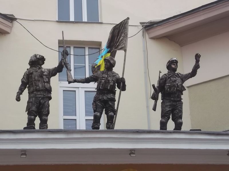 © Andrei  Kolyaskin - Living sculptures on the Independence Day in Ivano - Frankivsk City , Ukraine .