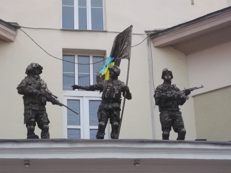 © Andrei  Kolyaskin - Living sculptures on the Independence Day in Ivano - Frankivsk City , Ukraine .