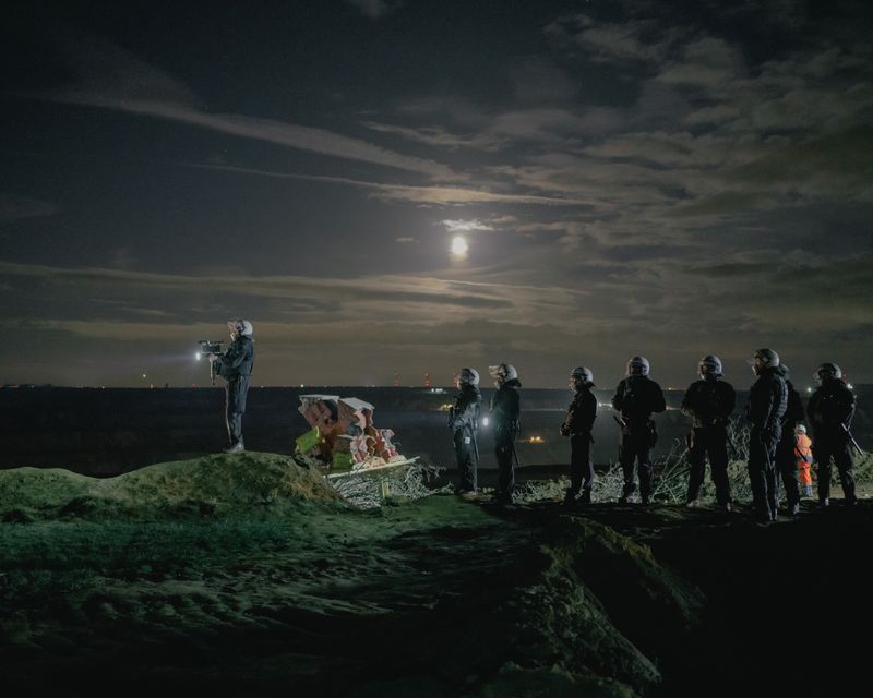 © Ingmar Björn Nolting - Police task forces at the entrance of Lützerath, Germany on 08 January 2023.