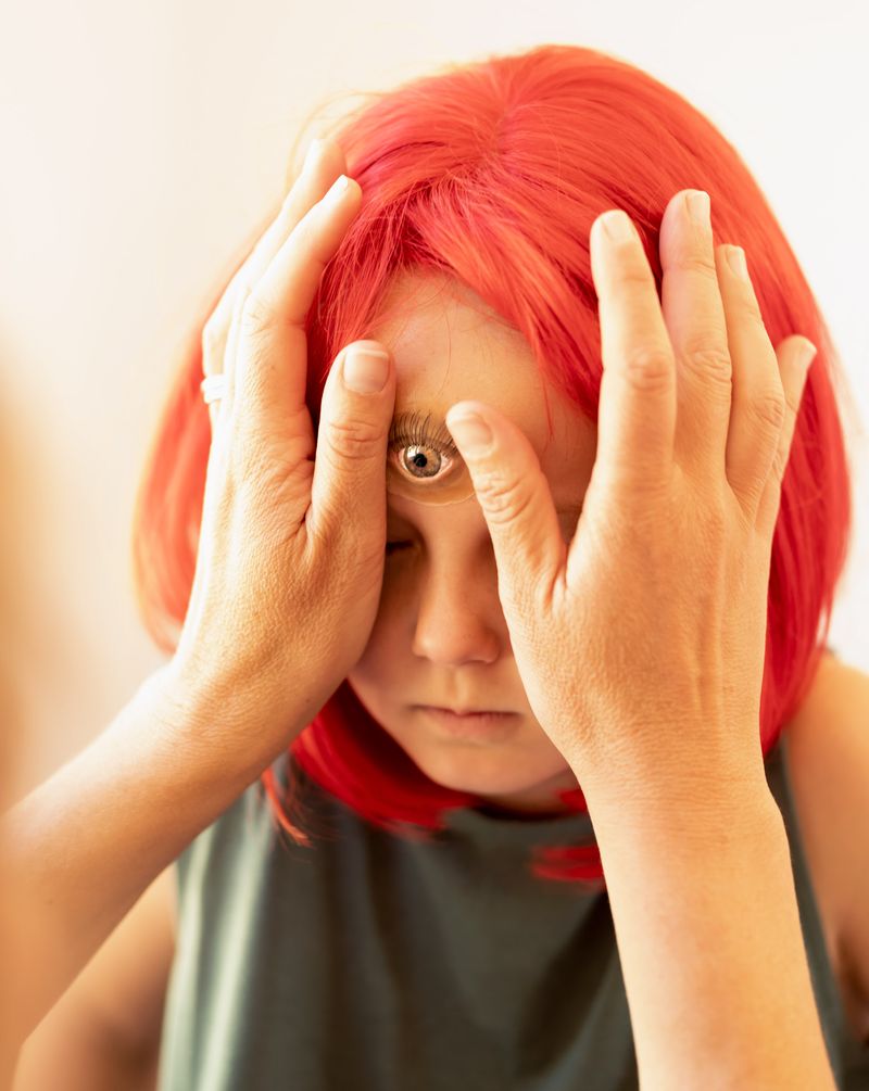 © Kris Davidson - Child playing dress-up as a future human/posthuman being.