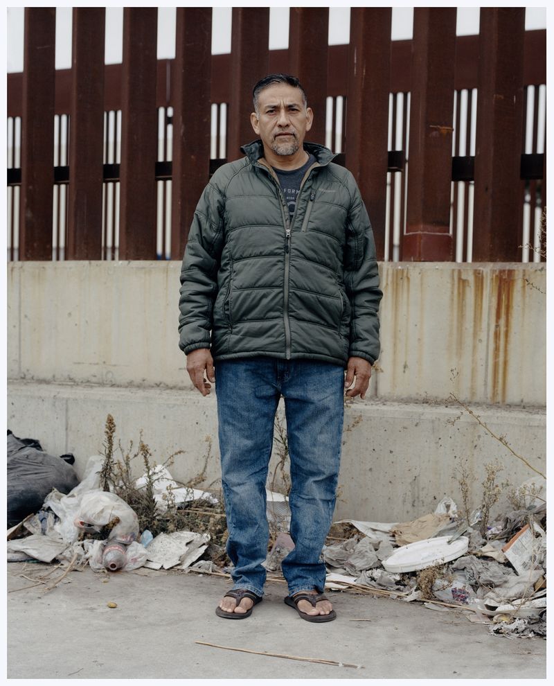 © Noel Quintela - Uncle posing in front of the wall, Tijuana BC, México, 2023.