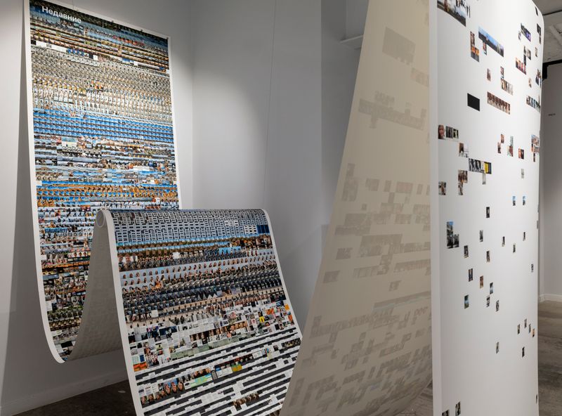 © Nadia Koldaeva - Memory/oversaturated, FRAGILE series, installation view (2025). Archival inkjet prints, 106х930cm