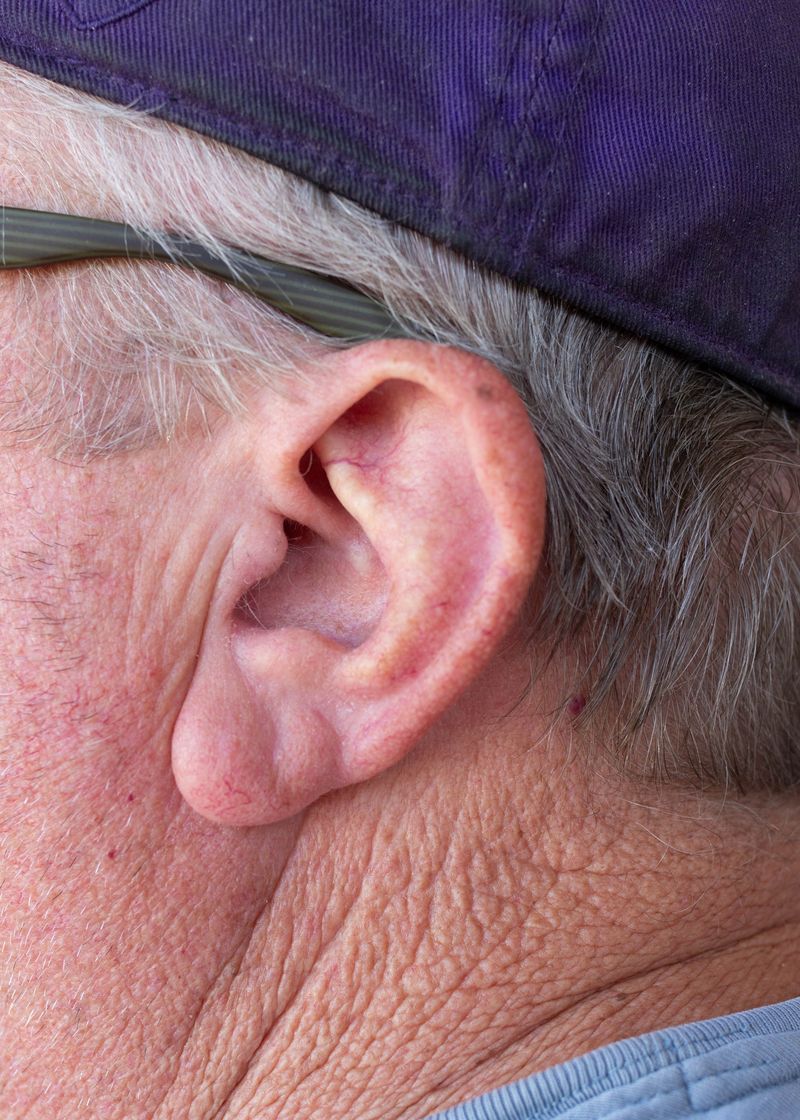 © Chloe Scout Nix - dad ear (sunglasses), 2024. 32x40 in. fabric coated vinyl paper.