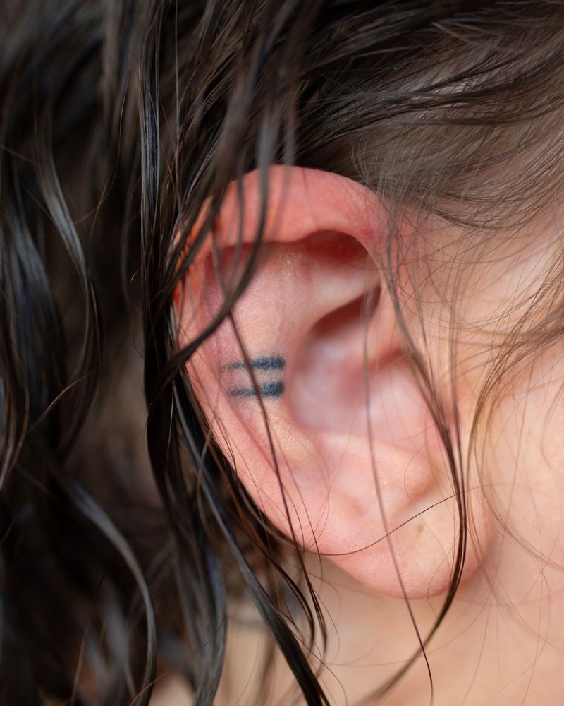 © Chloe Scout Nix - self portrait ear, 2023. 32x40 in. fabric coated vinyl paper.