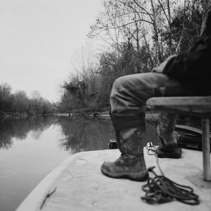 © Phyllis Dooney - Gerald Justice, Fishing on the Eno River #1, 2017.