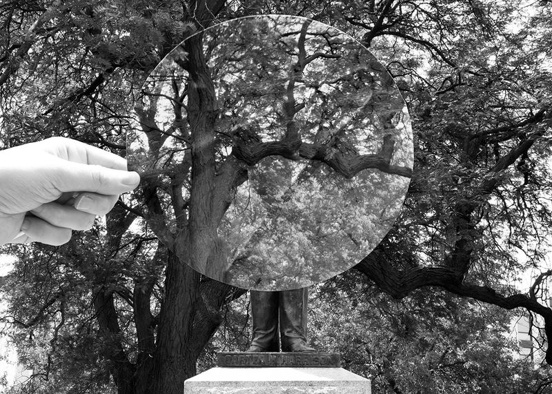 © Kelly Jones - A custom "dodging tool" for a contested monument.