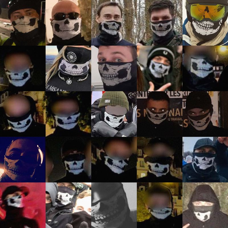 © Marcel Top - Collection of Skull Masks posted on social media.