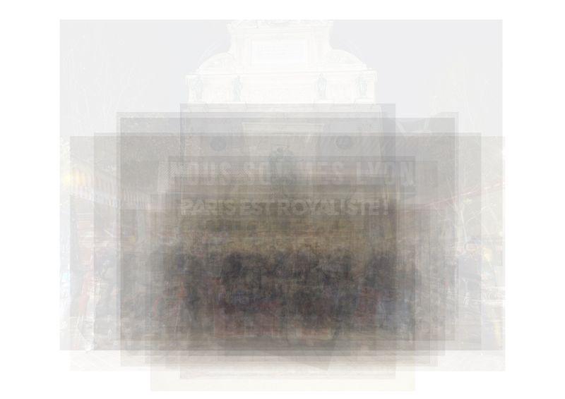 © Marcel Top - Photo collage of all collected far right group pictures during the night.