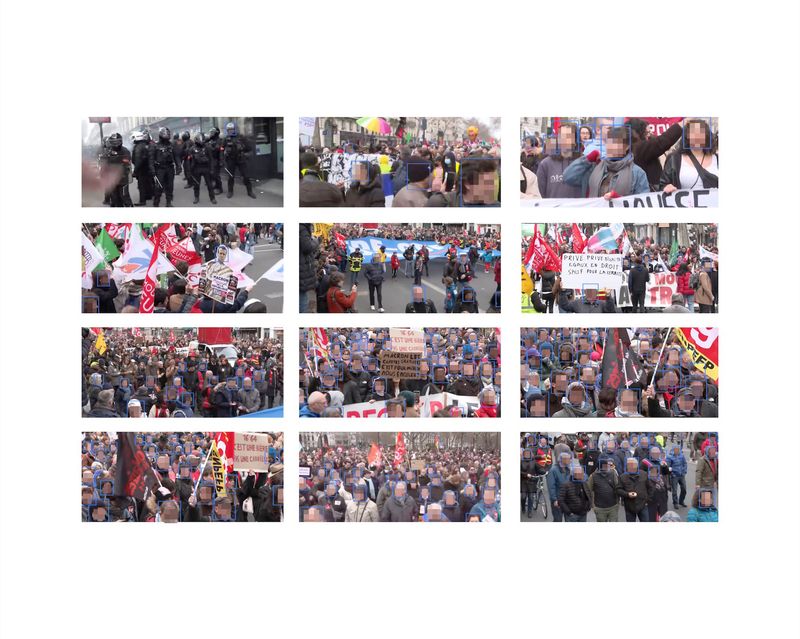 © Marcel Top - Visualisation of surveillance tools used to collect data of protestors