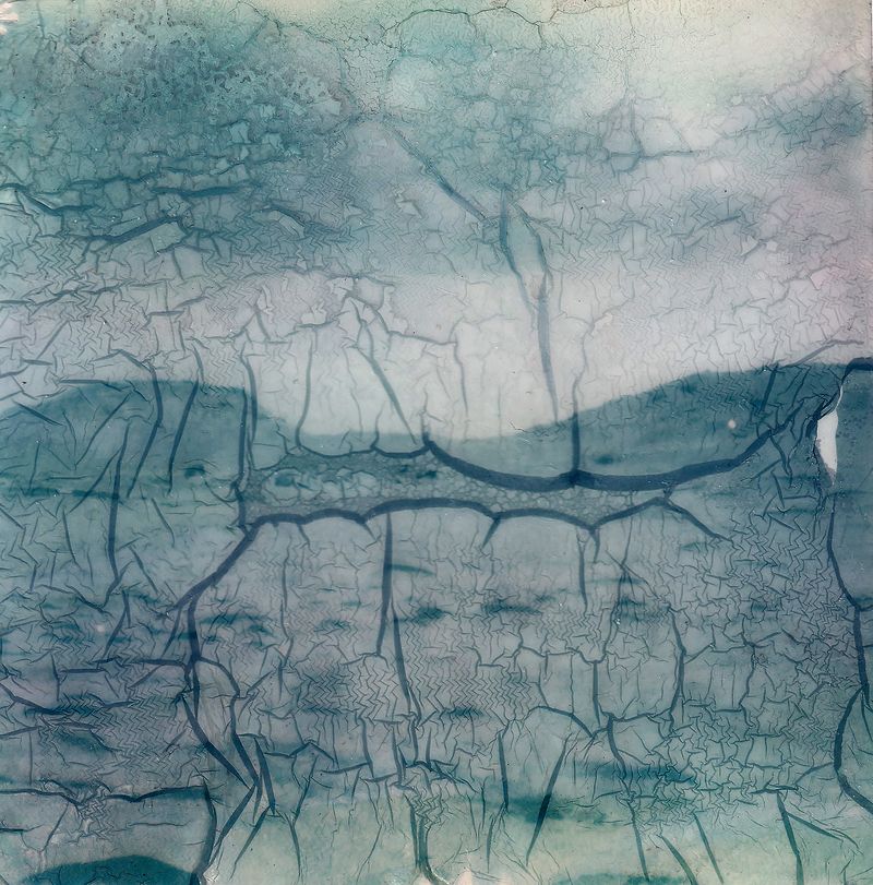 © Claire Eggers - Polaroid decay soaked in glacier runoff water