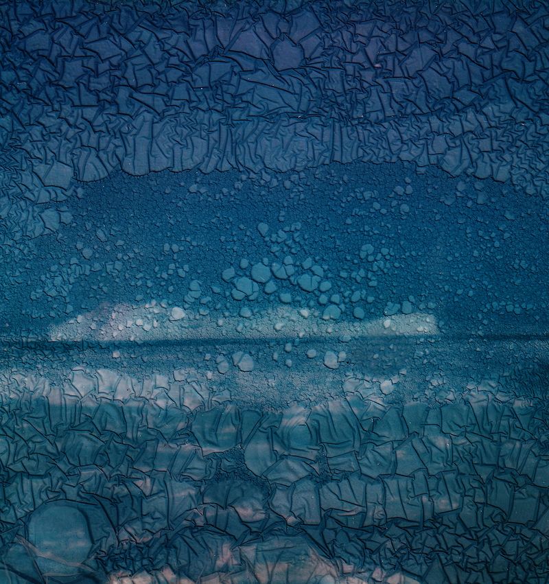 © Claire Eggers - Polaroid decay soaked in glacier runoff water