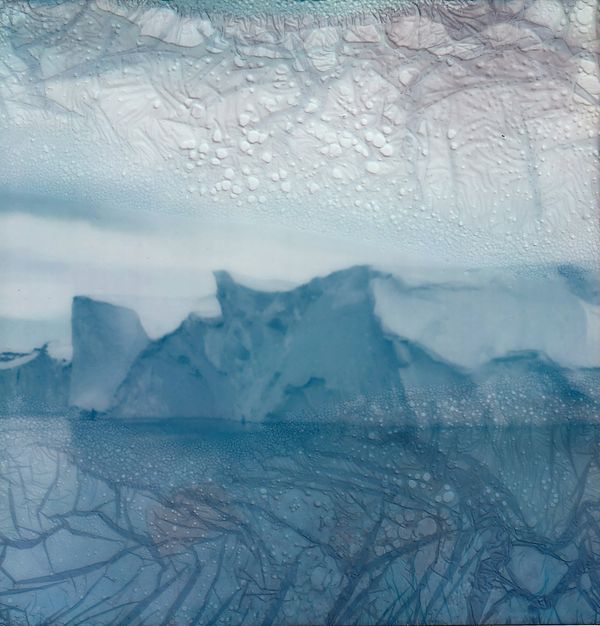 © Claire Eggers - Polaroid decay soaked in glacier runoff water