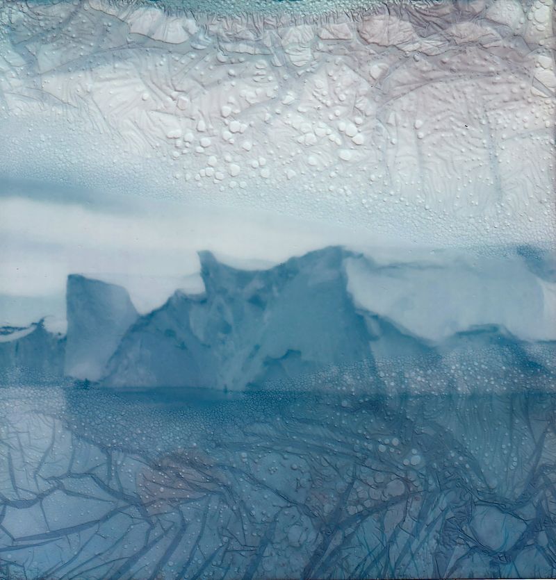 © Claire Eggers - Polaroid decay soaked in glacier runoff water