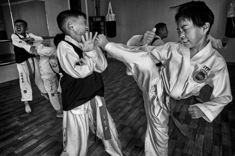 © Alain Schroeder - Image from the Taekwondo North Korea Style photography project