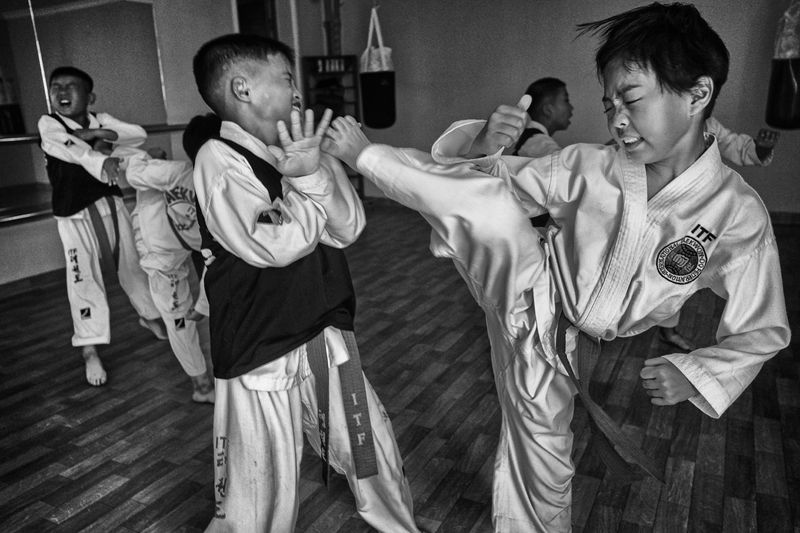 © Alain Schroeder - Image from the Taekwondo North Korea Style photography project