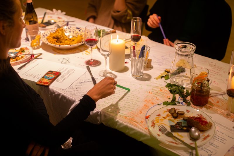 © George Selley - Workshop in collaboration with Eccoci Kitchen, at Staffordshiore street gallery, December, 2022.