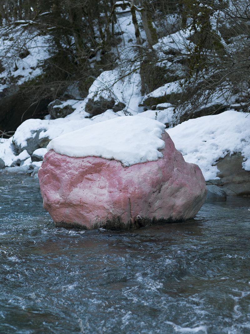 © Rein Kooijman - Pigment made out of flower powder, Arabic gom and water from the Veneon river in France