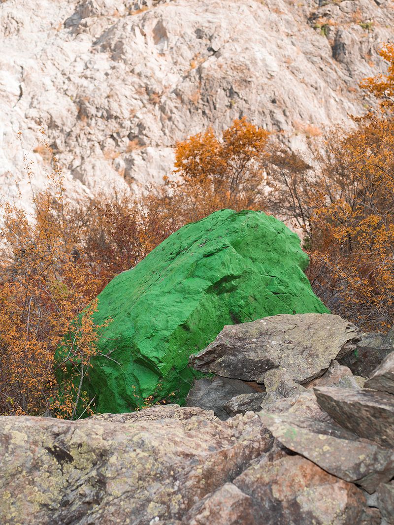 © Rein Kooijman - Pigment made out of flower powder, Arabic gom and water from the Veneon river in France