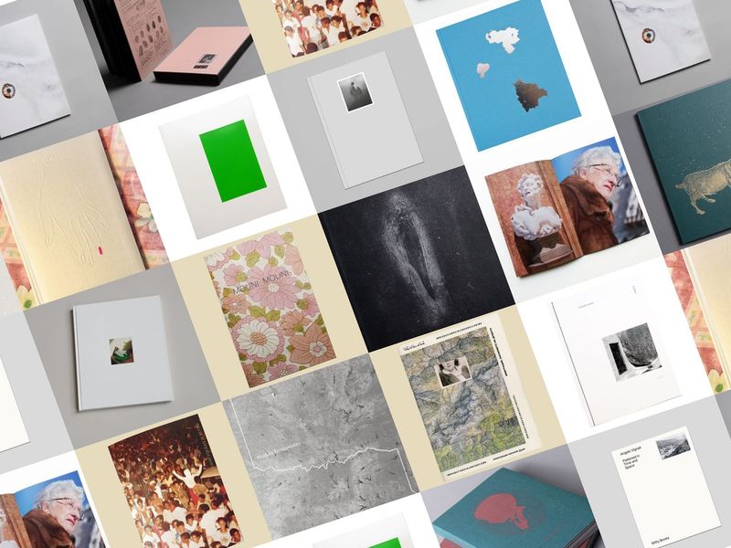 Front covers of the books on display in the Online Photobook Festival