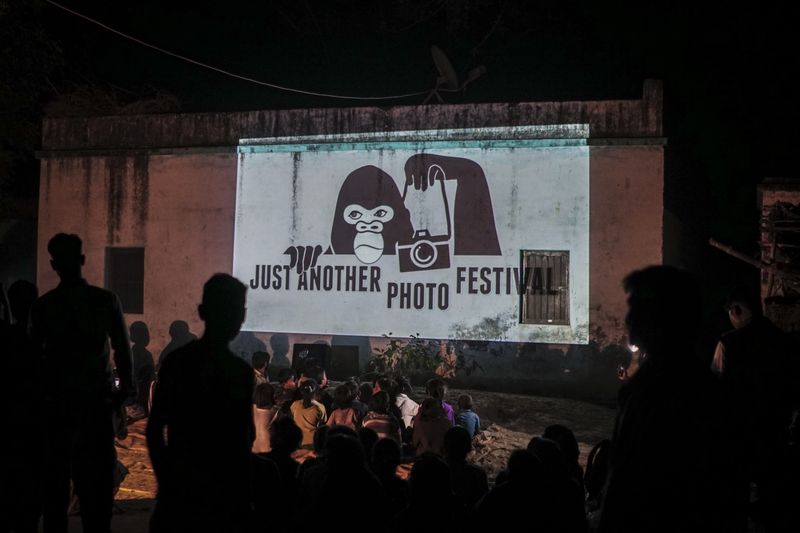 A projection from the previous edition held in Varanasi, India © JAPF