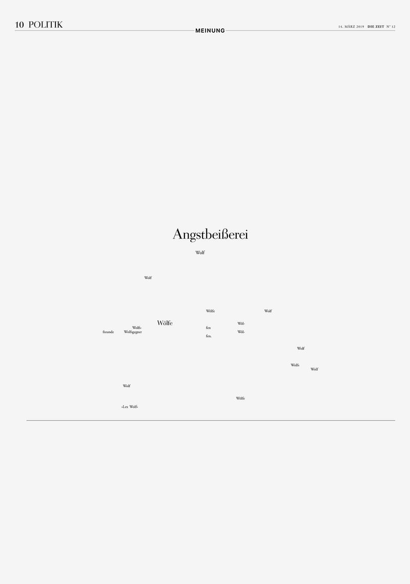 © Hannes Jung - Newspaper "Die Zeit", title: "Anxiety biting"
