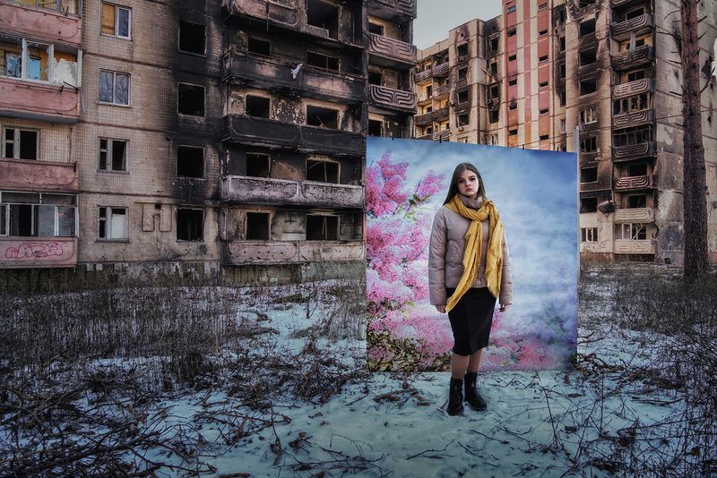 © Alena Grom - Arina. Ukraine. Irpin. Winter 2023.