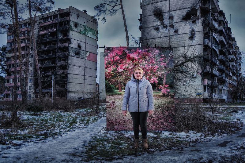 © Alena Grom - Oksana. Ukraine. Irpin. Winter 2023.