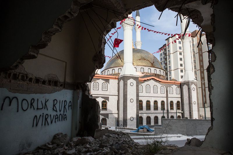 © valeriomuscella - A mosque is seen in an outskirt of Gaziantep. May 2016.