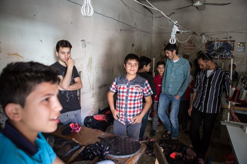 © valeriomuscella - Syrian boys during a pause from work. Gaziantep, Turkey. May 2016.