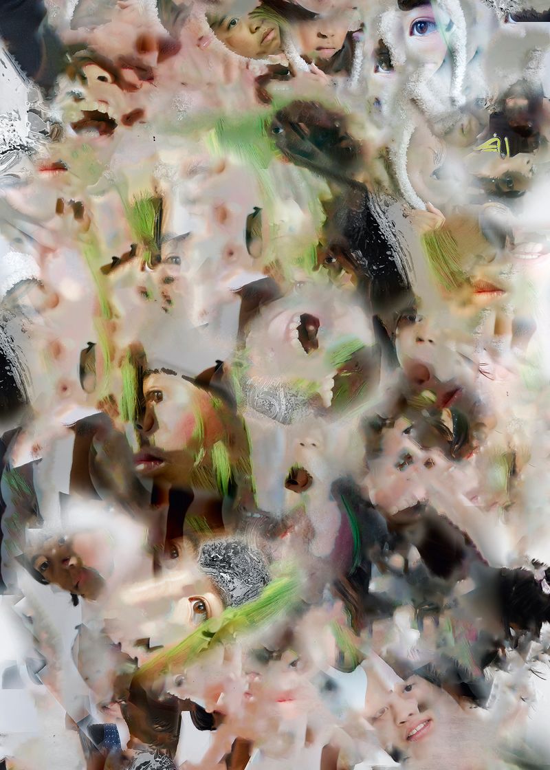 © Moritz Jekat - Sionne Merging – Digital Collage of eight Portraits of Sionne