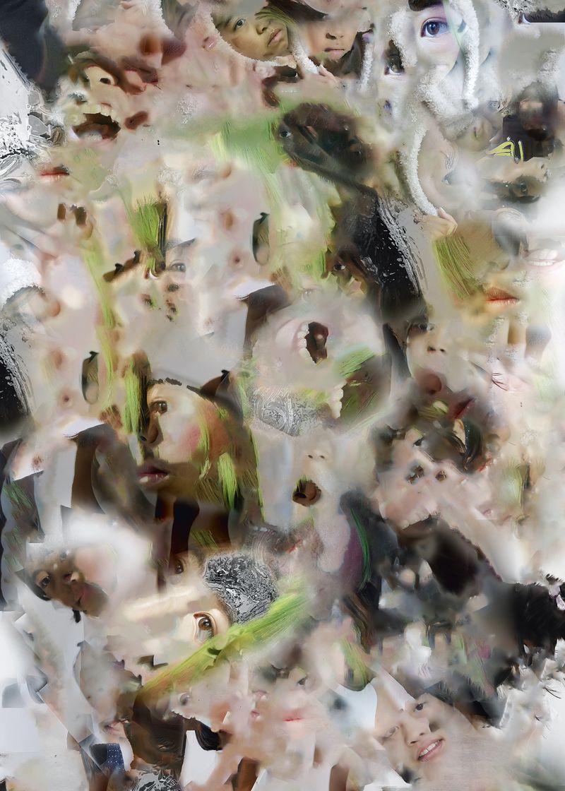 © Moritz Jekat - Sionne Merging – Digital Collage of eight Portraits of Sionne