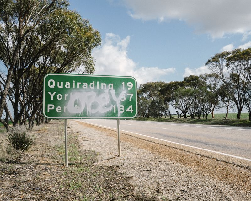 © Claudia Caporn - A signboard that is passed upon driving into the town.