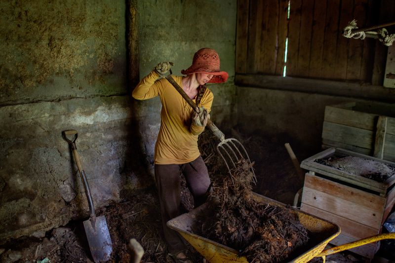 © Touko Hujanen - Fertilizer for the field is collected from the outhouse. Valtimo, Finland.