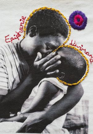 A series of Patchwork Hangings Concerning Women and War