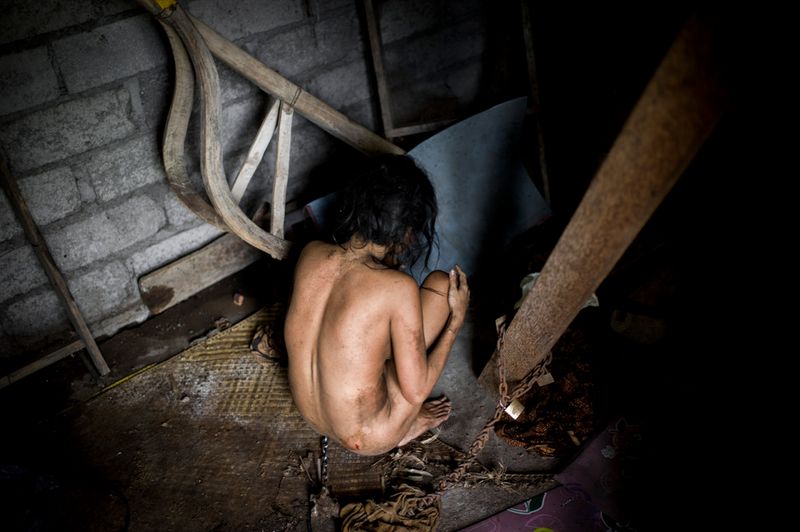 © Christian Werner - Image from the pasung - punished by the gods photography project