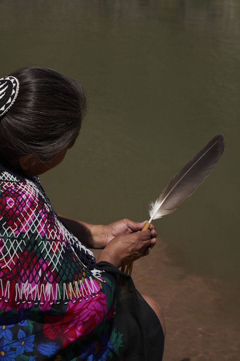 © Tanya Houghton - Roselyn, performing a prayer, Diamond Creek, Hualapai Reservation