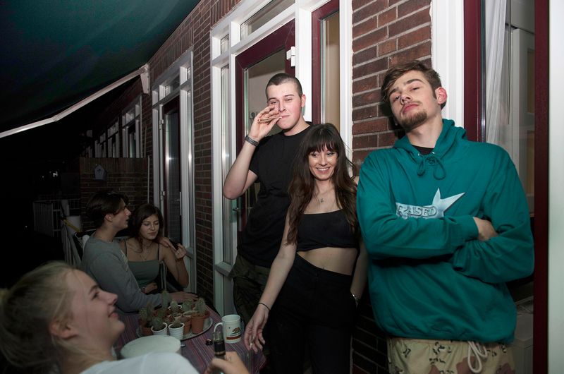 © Els Zweerink - Celebrating his 18th birthday at the balcony of our house.